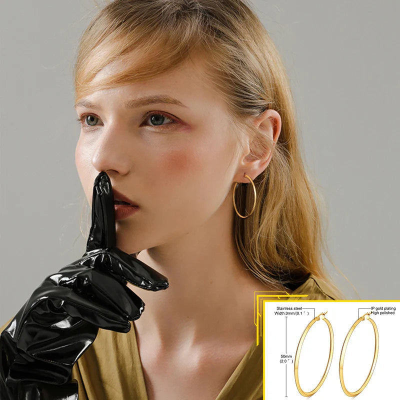 Minimalist Metal Hoop Earrings Zuran store