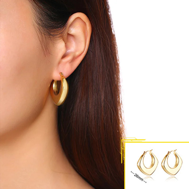 Minimalist Metal Hoop Earrings Zuran store
