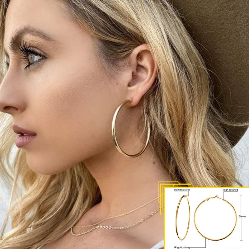Minimalist Metal Hoop Earrings Zuran store