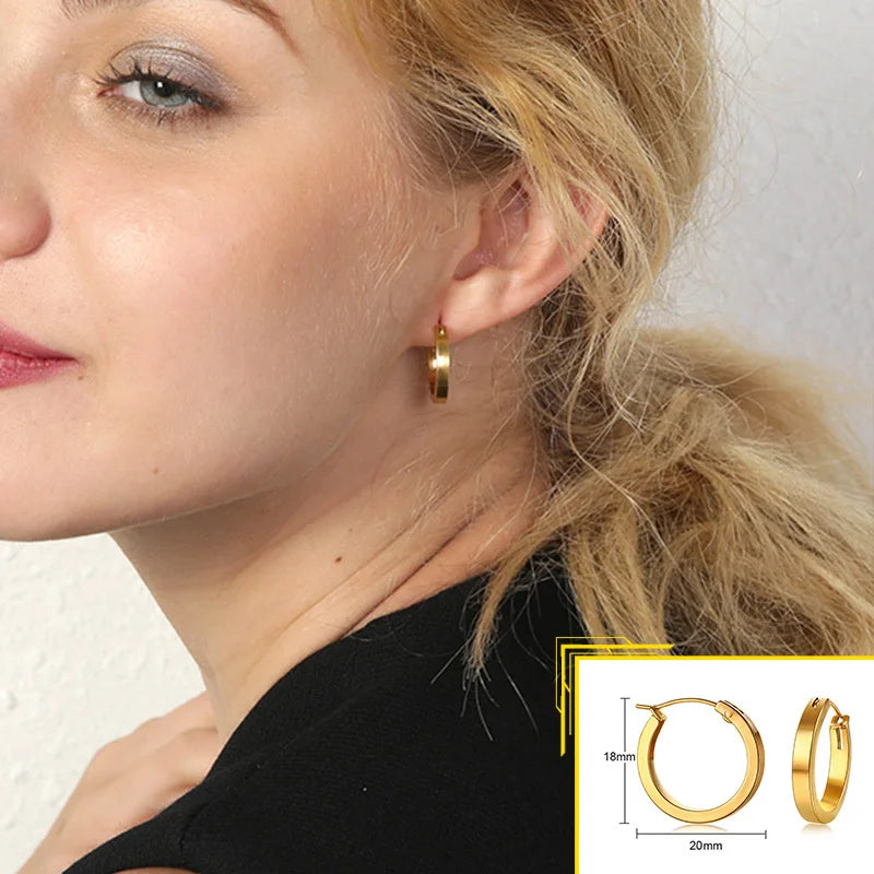 Minimalist Metal Hoop Earrings Zuran store