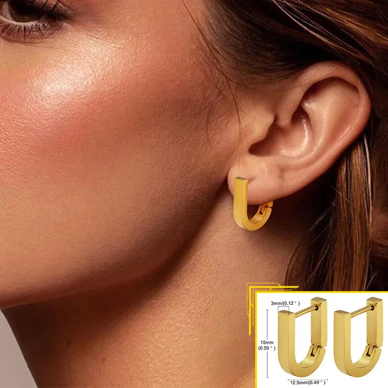 Minimalist Metal Hoop Earrings Zuran store