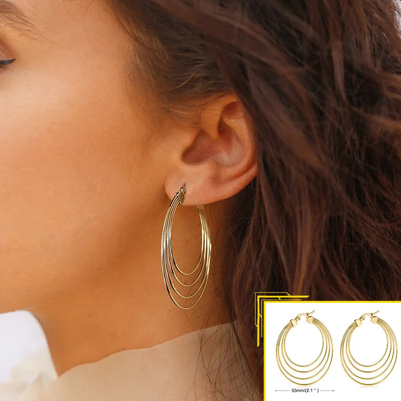 Minimalist Metal Hoop Earrings Zuran store