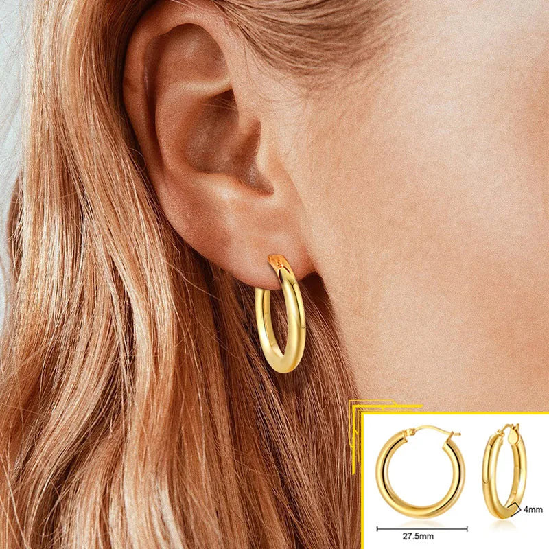 Minimalist Metal Hoop Earrings Zuran store